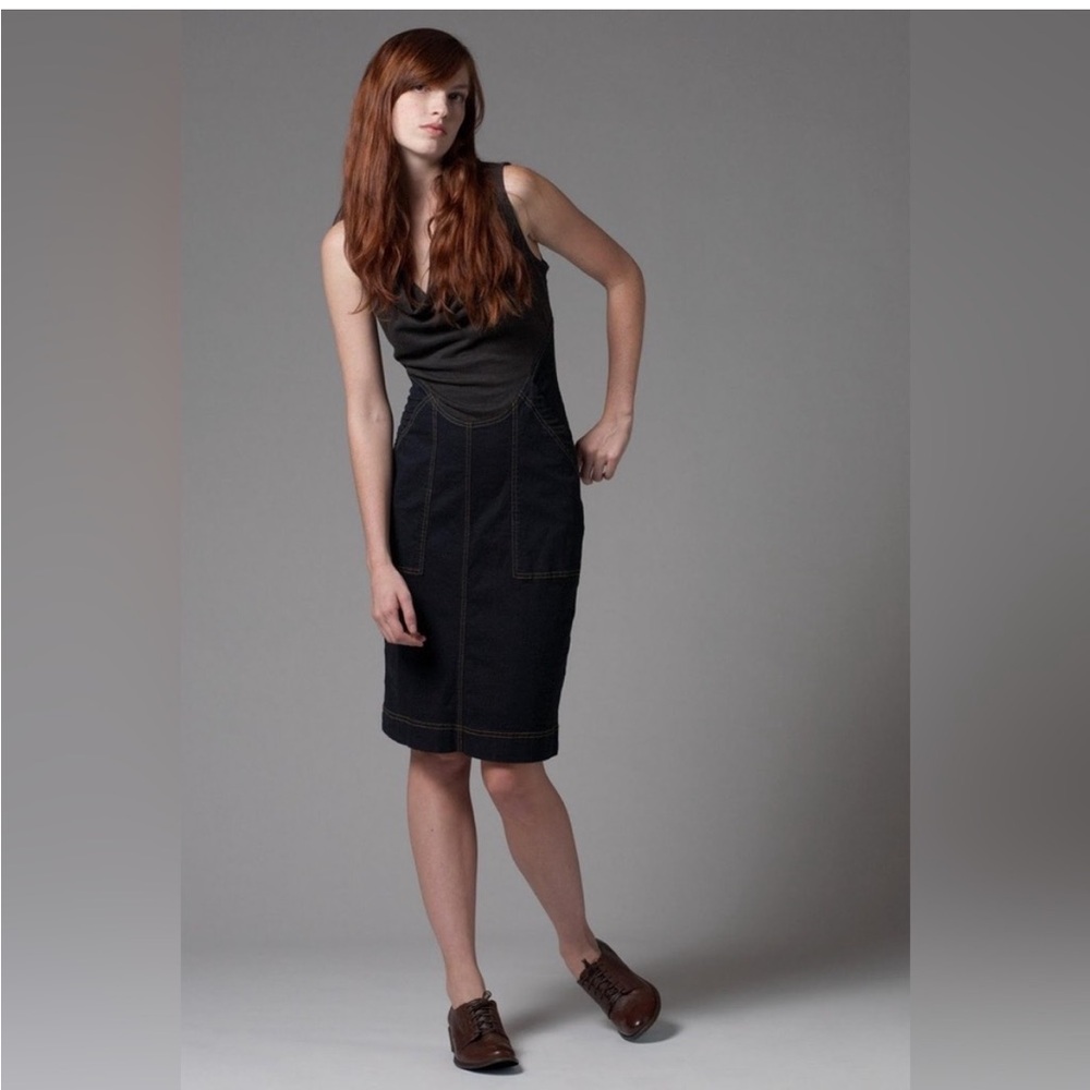 Prairie Underground Charcoal & Denim Midi Dress